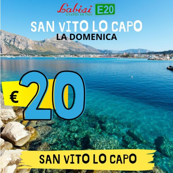 SAN VITO LO CAPO SPIAGGIA - Ogni Domenica - da Villabate, Palermo, Carini, Cinisi - € 20