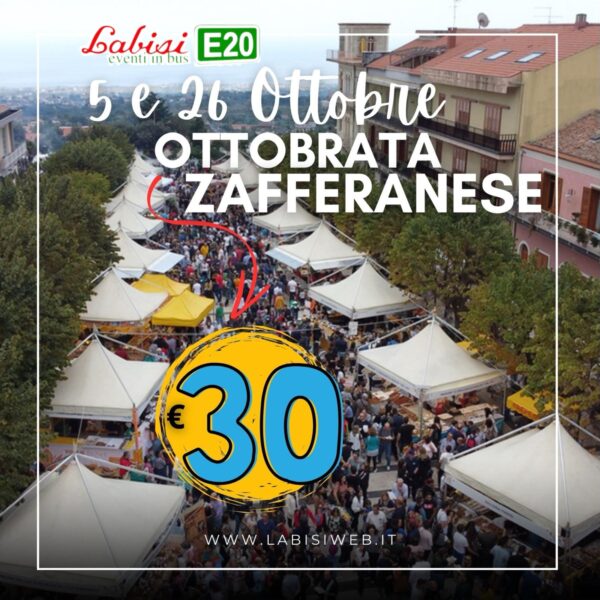 OTTOBRATA ZAFFERANESE - Zafferana Etnea - 5 e 26 Ottobre  - € 30