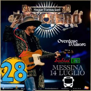 ZUCCHERO FORNACIARI 2026 - Stadio San Filippo MESSINA  - 14 LUGLIO 2026 € 28