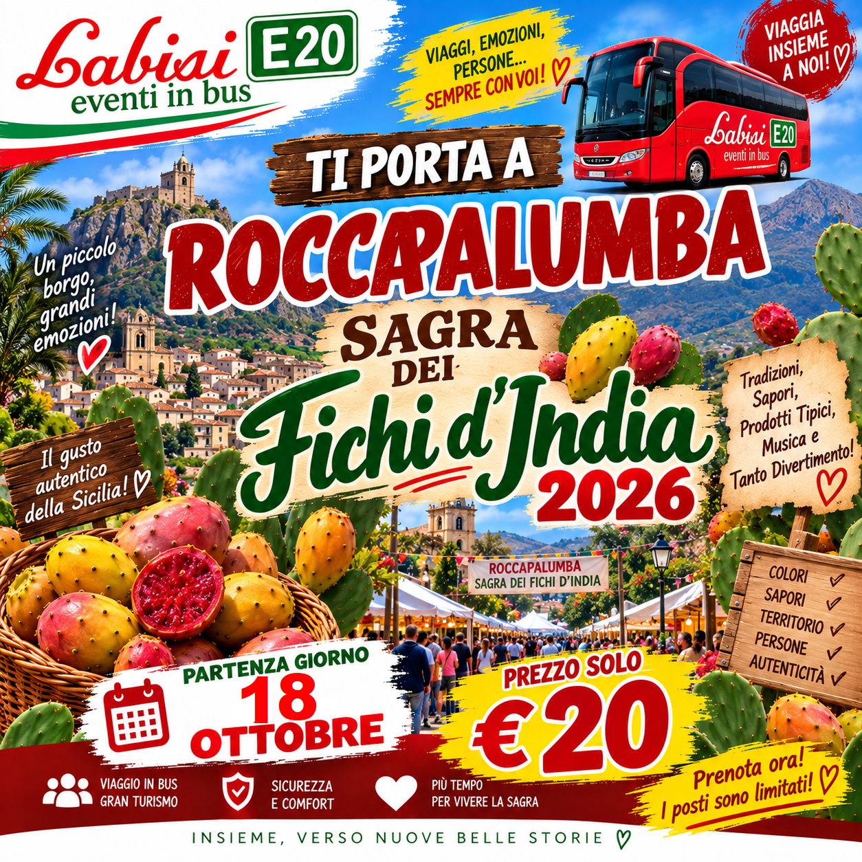 ROCCAPALUMBA SAGRA FICHI D INDIA 2026 - IN BUS AD €20 PER PERSONA*DATA 18/10