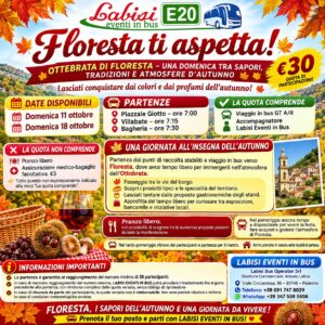 OTTOBRATA DI FLORESTA – UNA DOMENICA TRA SAPORI, TRADIZIONI E ATMOSFERE D'AUTUNNO €. 30