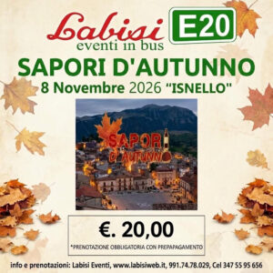 Sapori d’Autunno a Isnello (PA) 8 Novembre - PREZZO €20,00 PER PERSONA
