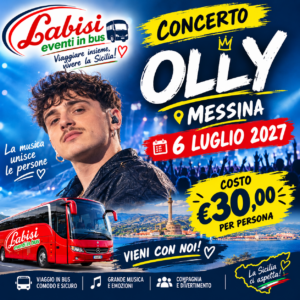 OLLY - MESSINA, STADIO FRANCO SCOGLIO - 06 LUGLIO 2027 - BUS € 30