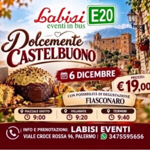 DOLCEMENTE CASTELBUONO (PA) - DATA: DOMENICA 6 DICEMBRE - EURO 19,00 A PERSONA